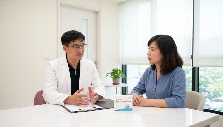 吳紹琥醫師說明減肥針忘記打應對法 醫療診所環境與減肥針忘記打諮詢 患者詢問減肥針忘記打之劑量補救 專業醫護指導解決減肥針忘記打困擾