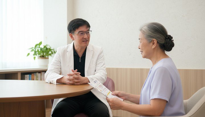 [醫師操作針劑並講解減肥針多久見效] [診所環境說明關於減肥針多久見效] [患者諮詢記錄瞭解減肥針多久見效] [體重變化量表展示減肥針多久見效]