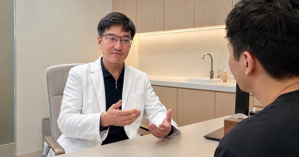 吳芮醫師仔細說明柔滴魔滴隆乳術後恢復期的差異